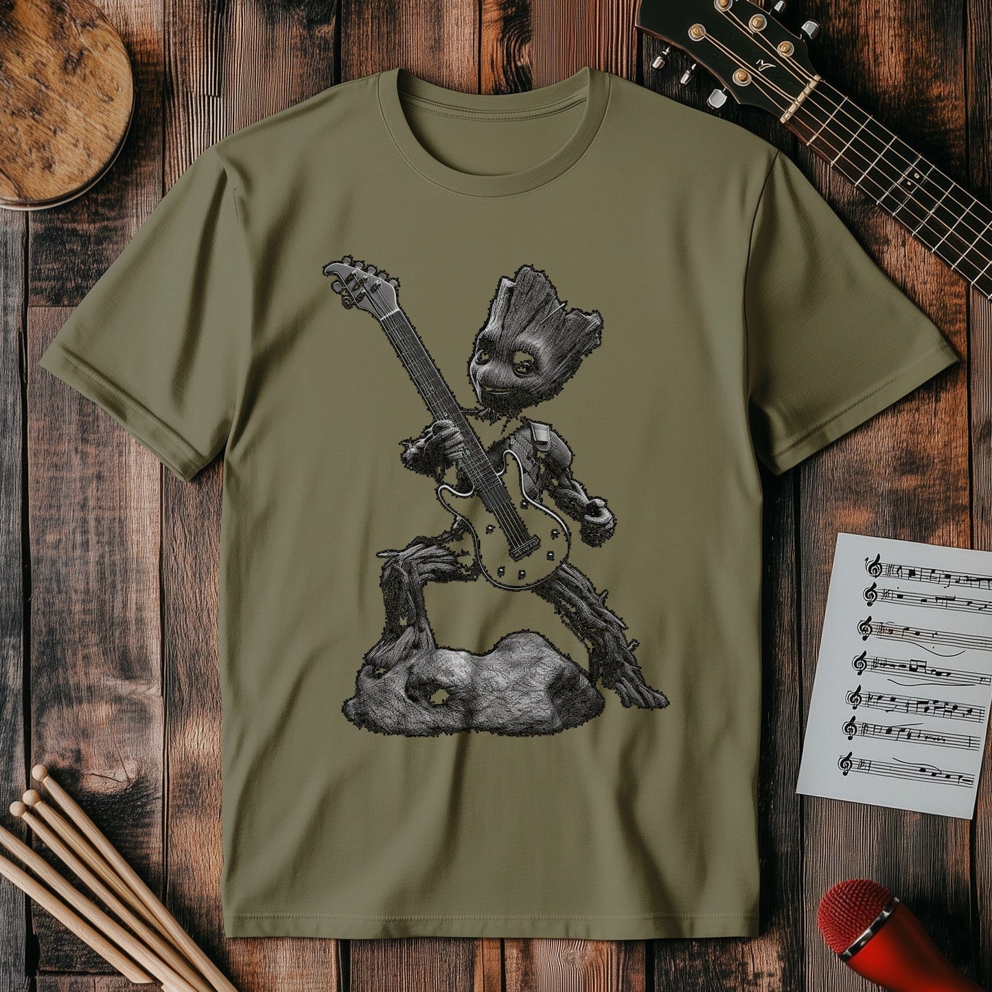 Baby Groot Guitar Rocks T-shirt