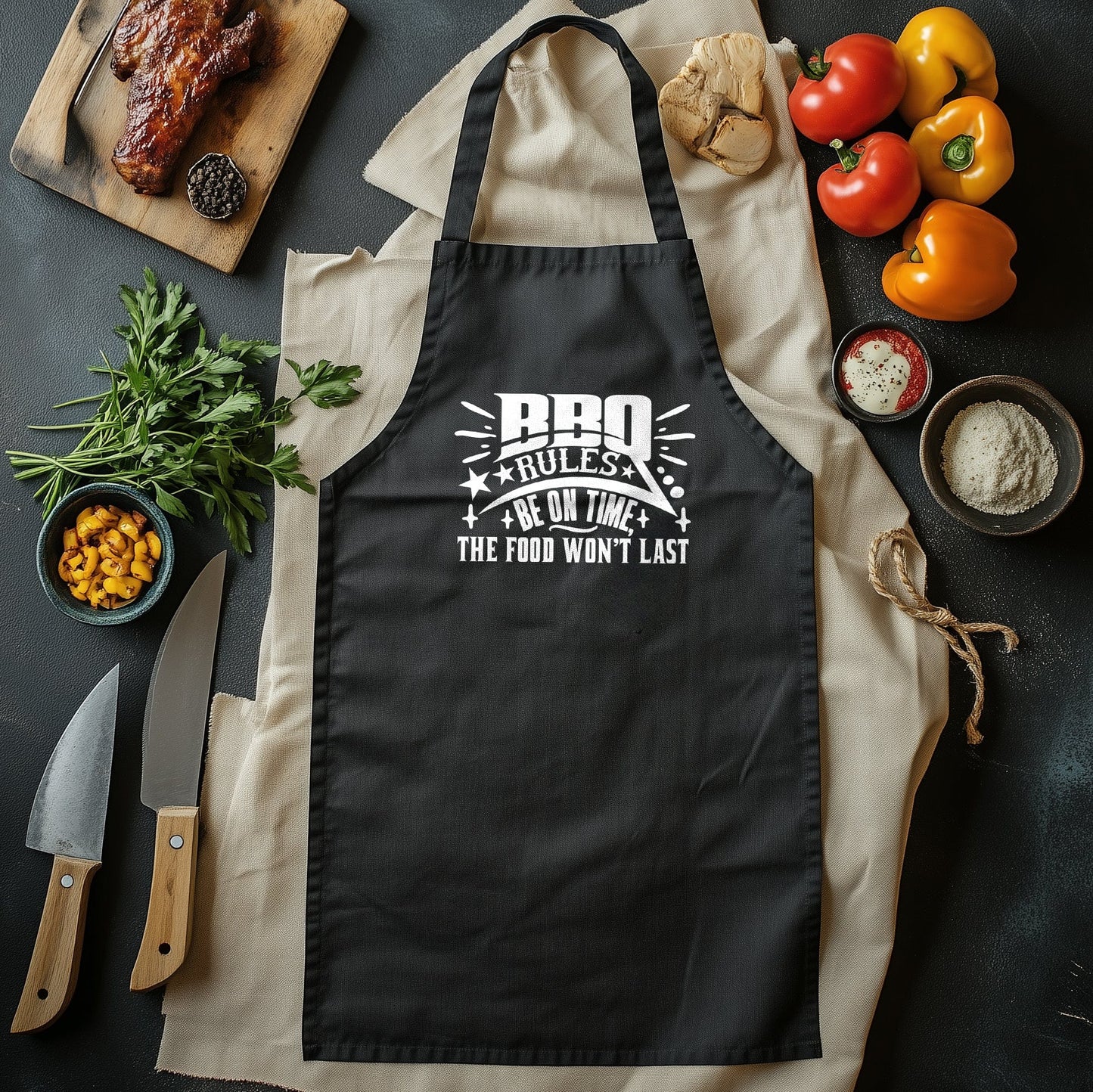 BBQ Rules T-Shirt: Food Won't Last! Grilling Humor for BBQ Masters, 100% Cotton, Unisex, Perfect for Meat Lovers and Grill Gurus!