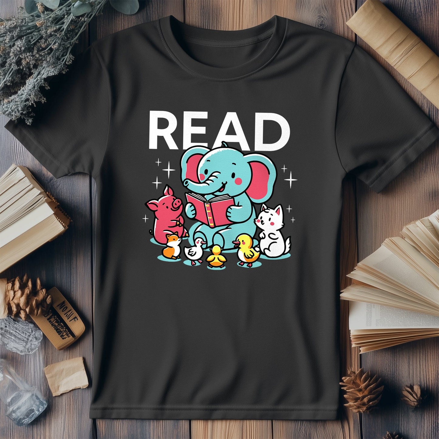 Farm Animals Reading Kids Tee