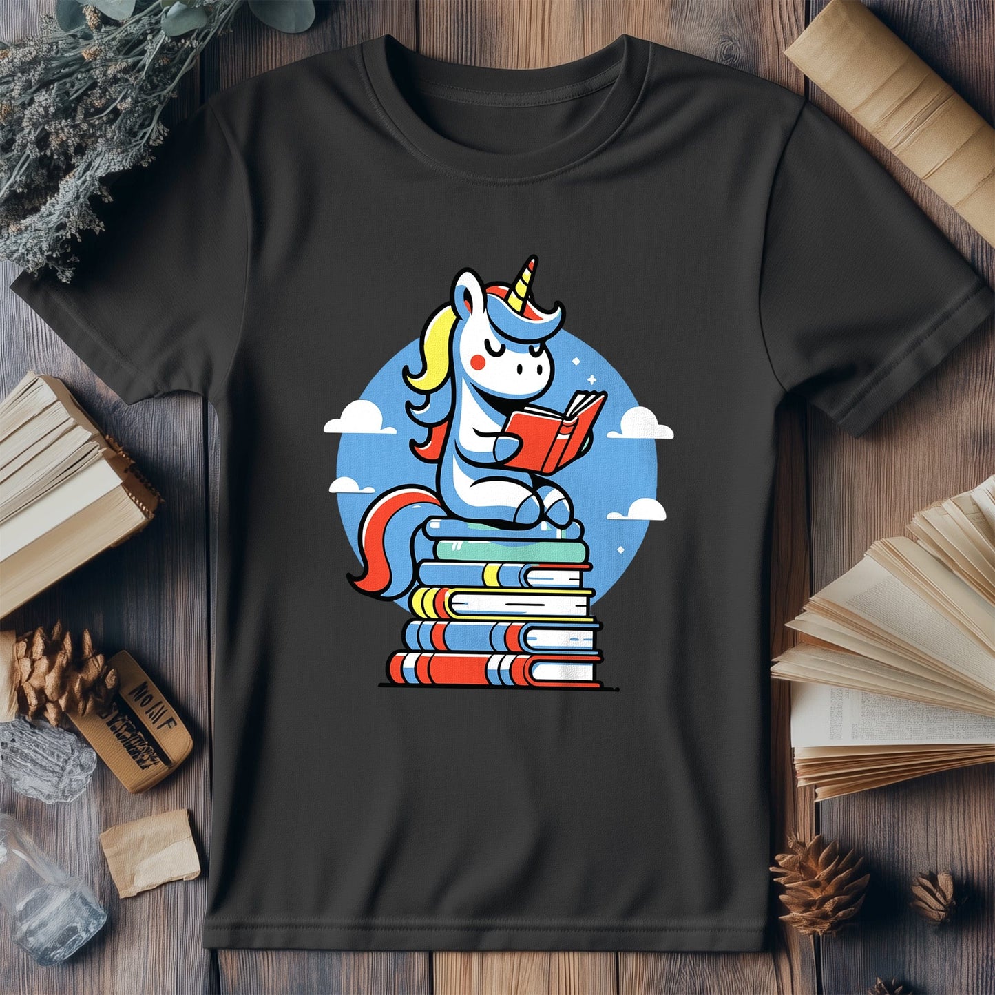 Unicorn Reading Kids Tee