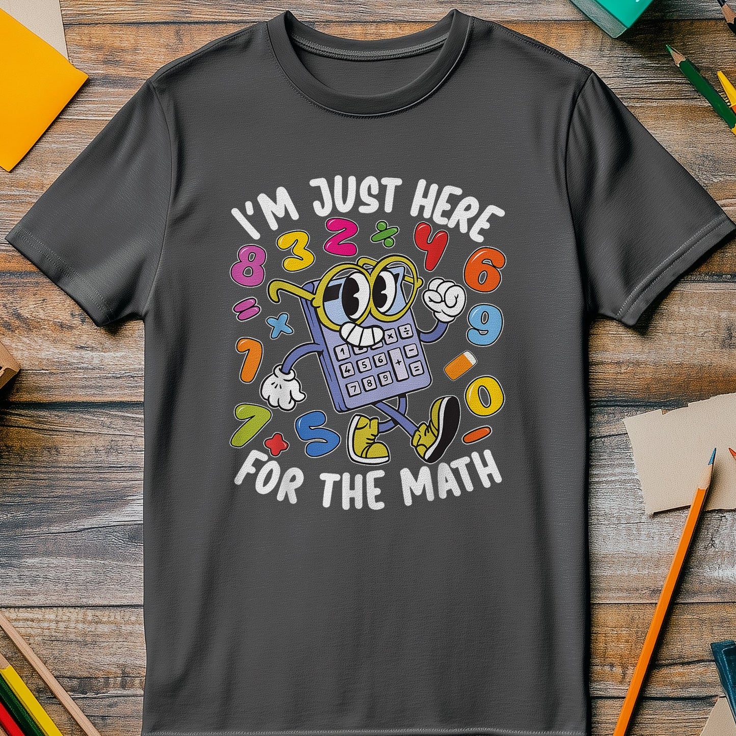 Retro Math Day Numbers Kids Tee
