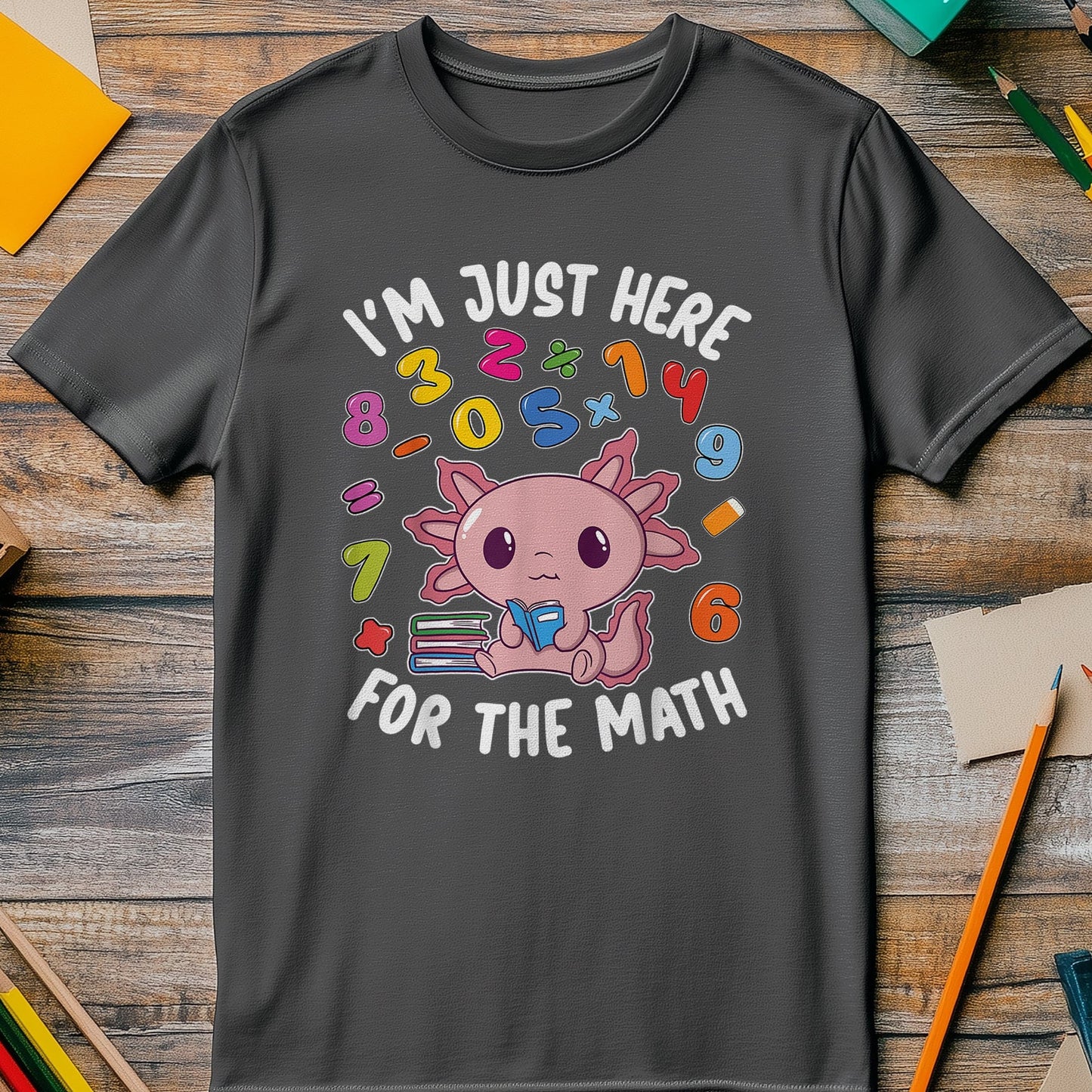 Axolotl Number Day Math Kids Tee
