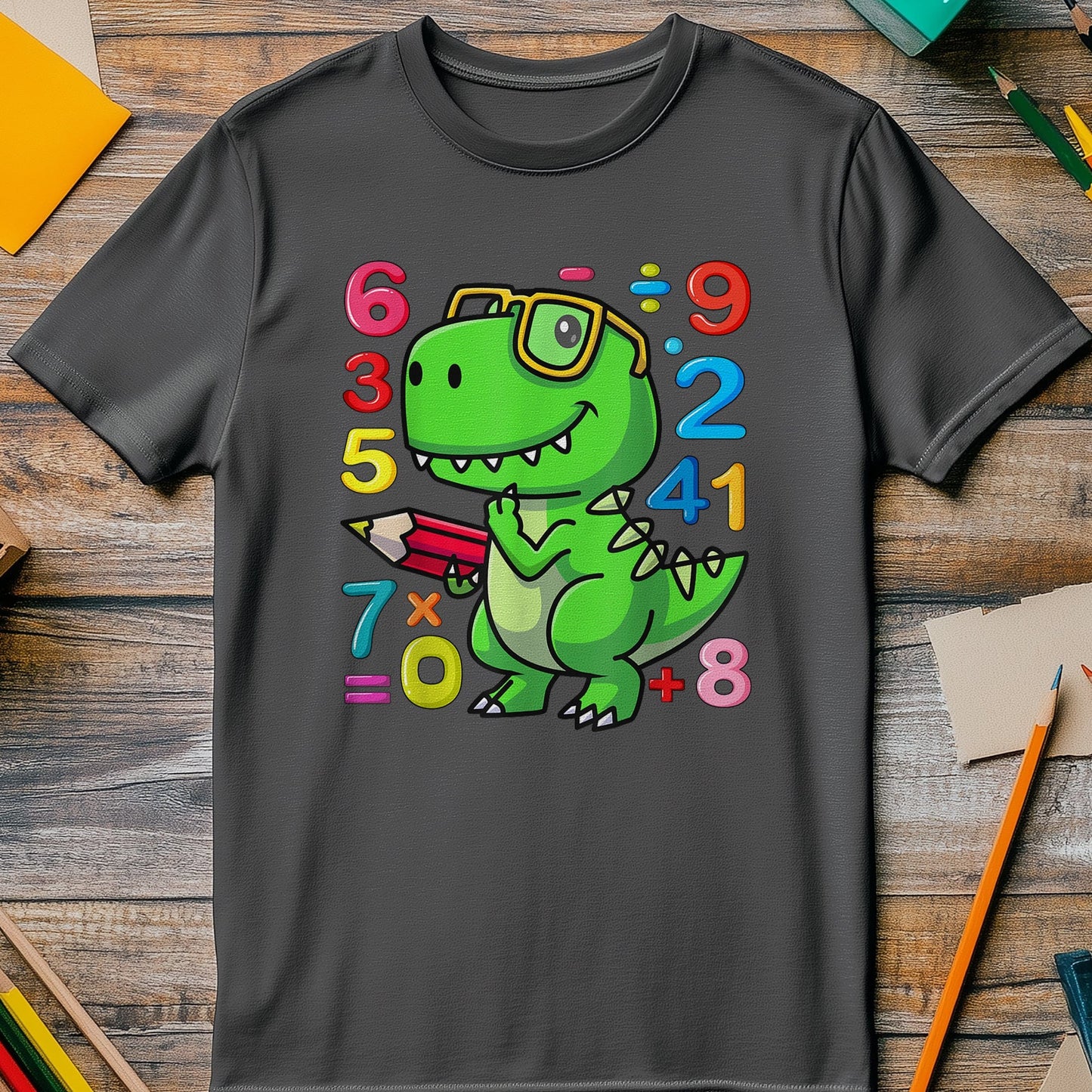 Numbers Rex Math Day Kids Tee