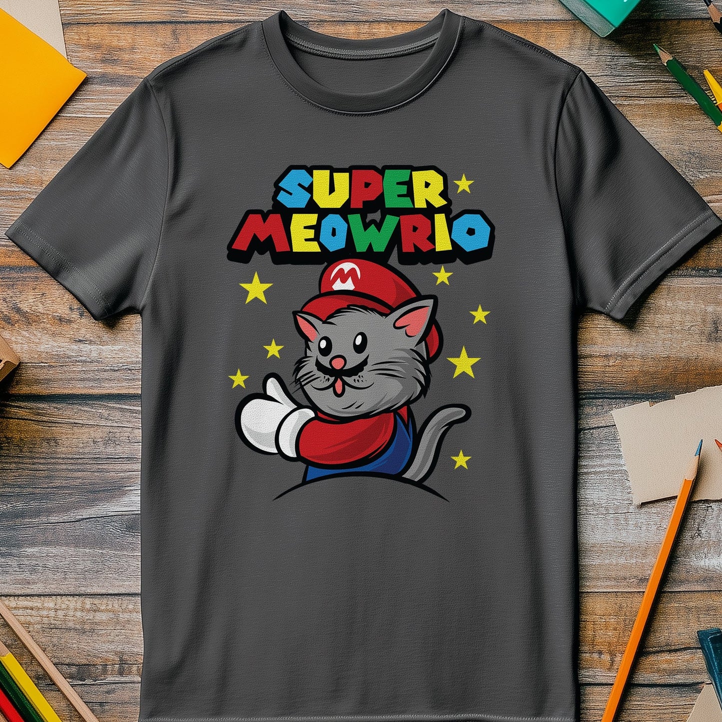 Cat Supermeowrio T-Shirt