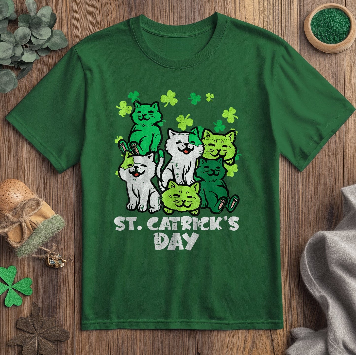 St. Patrick's Day Cats T-shirt