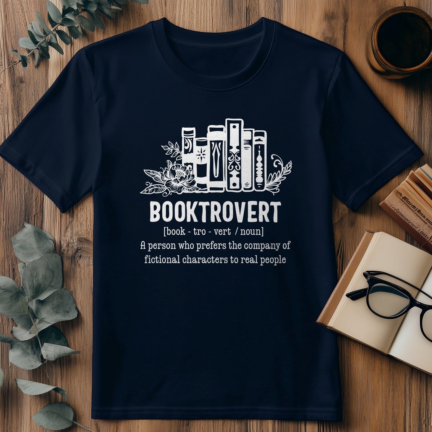 Booktrovert 4 WH T-Shirt