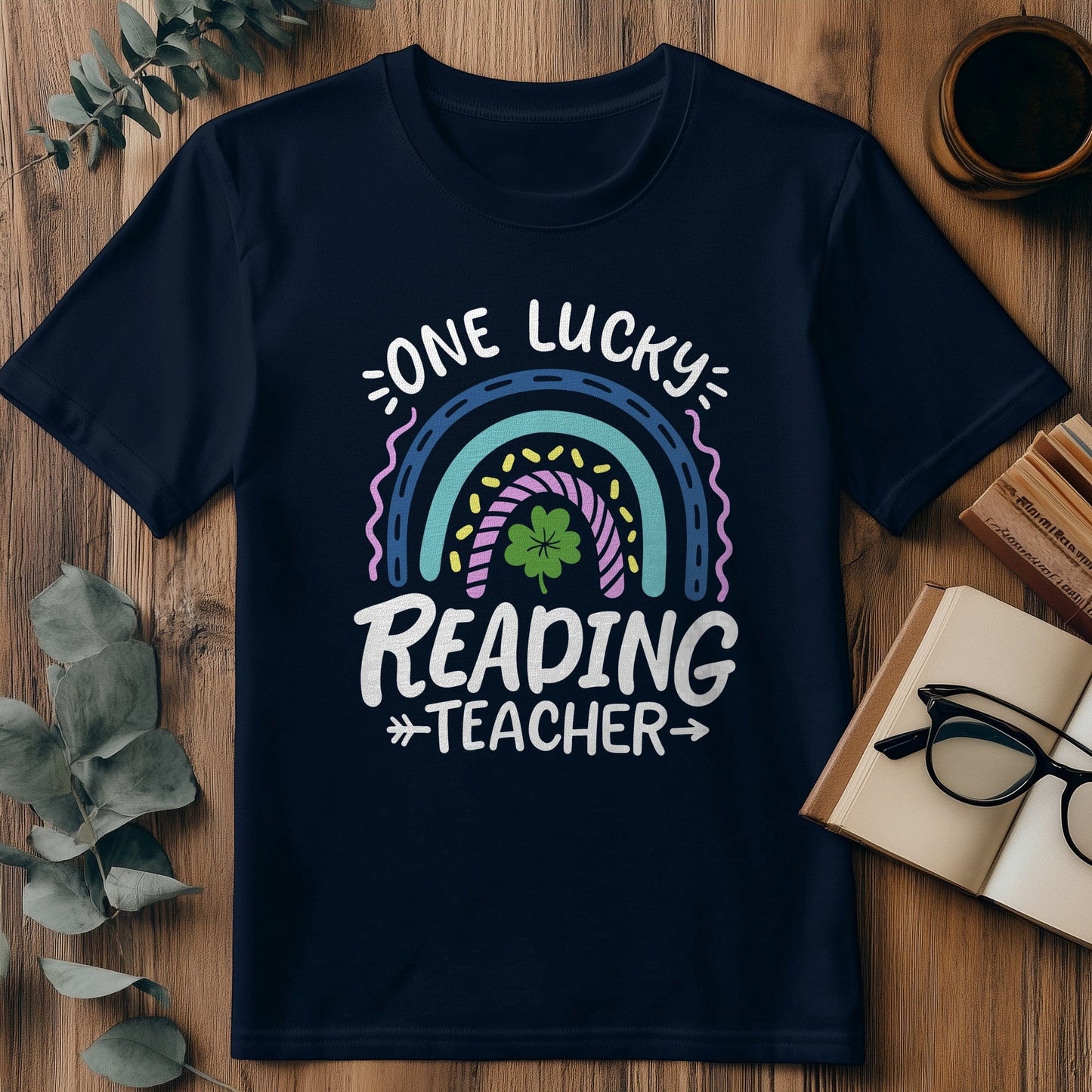 One Lucky Teacher Book Kids Tee