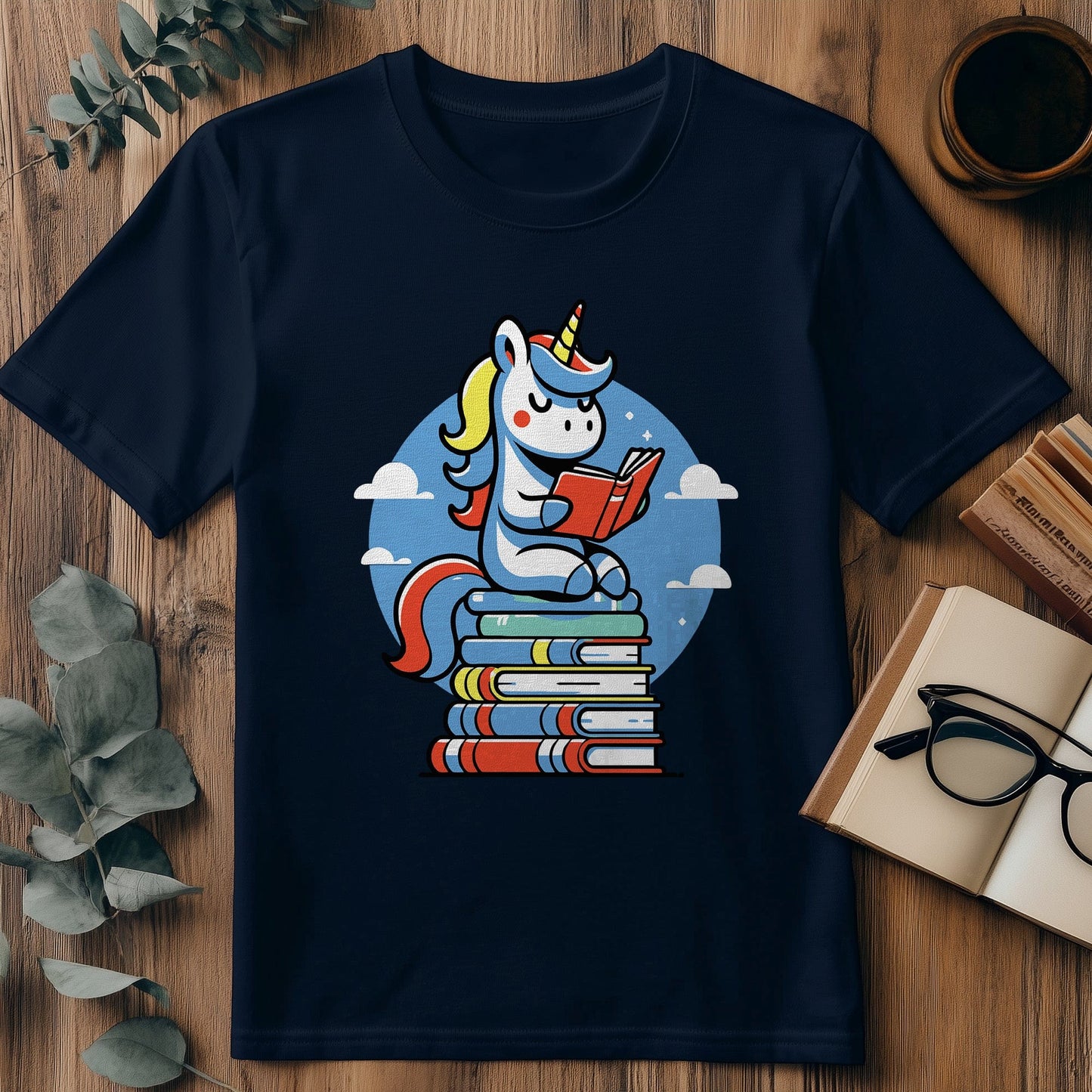 Unicorn Reading T-shirt