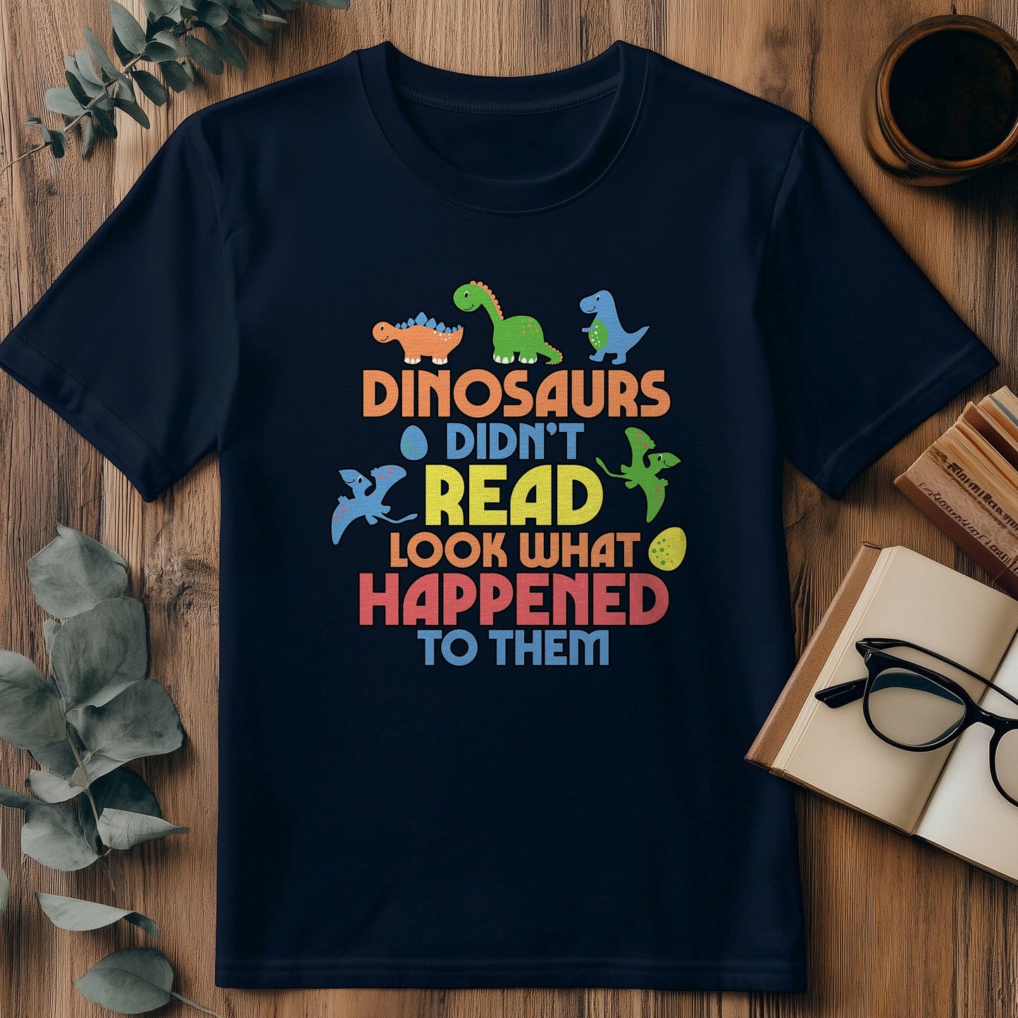 Dinosaurs Didnt Read T-Shirt