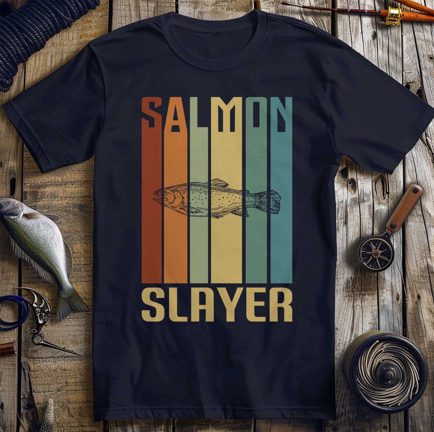 Salmon Slayer Fishing T-Shirt