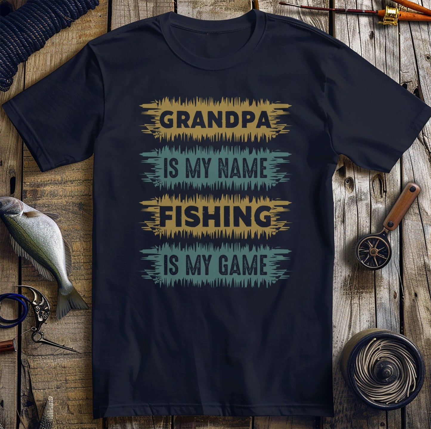 Grandpa Is My Name Fishing Is My Game T-Shirt