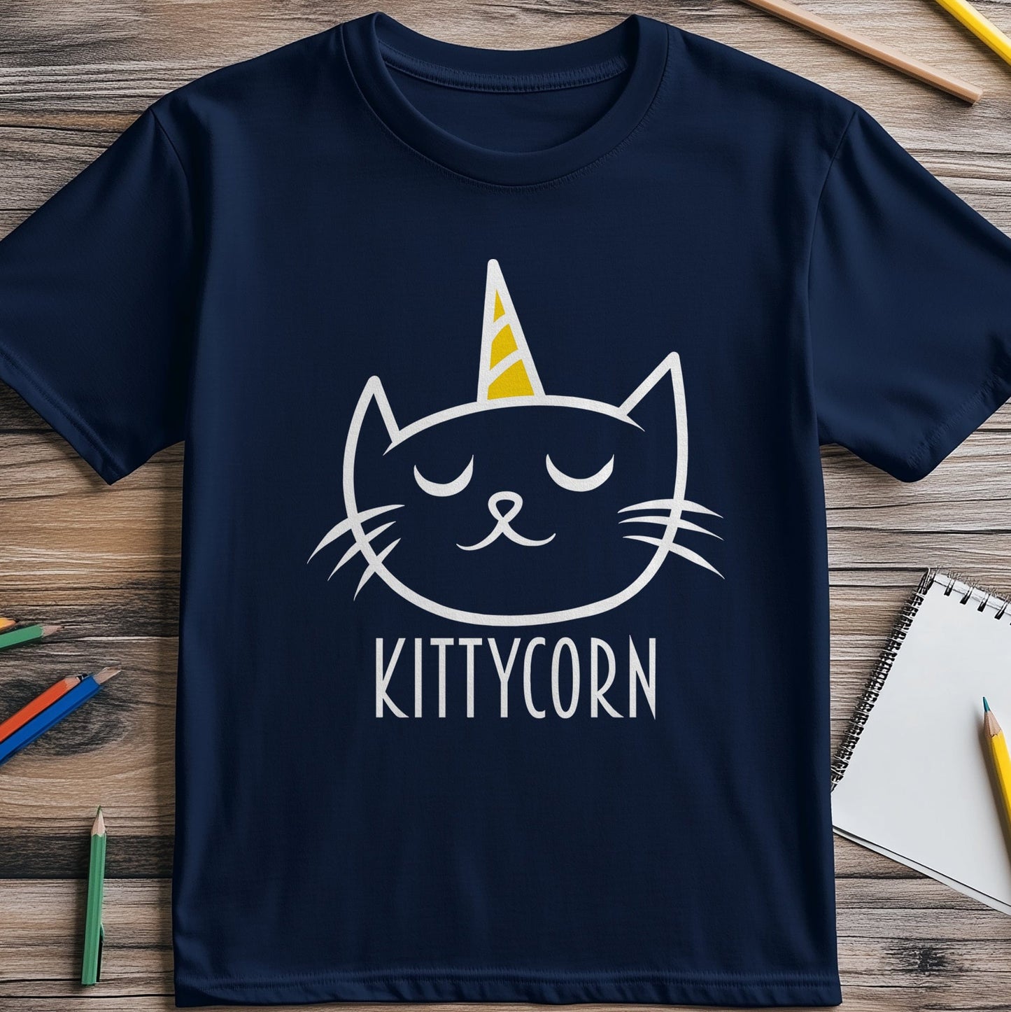 Kittycorn for Black T-shirt -