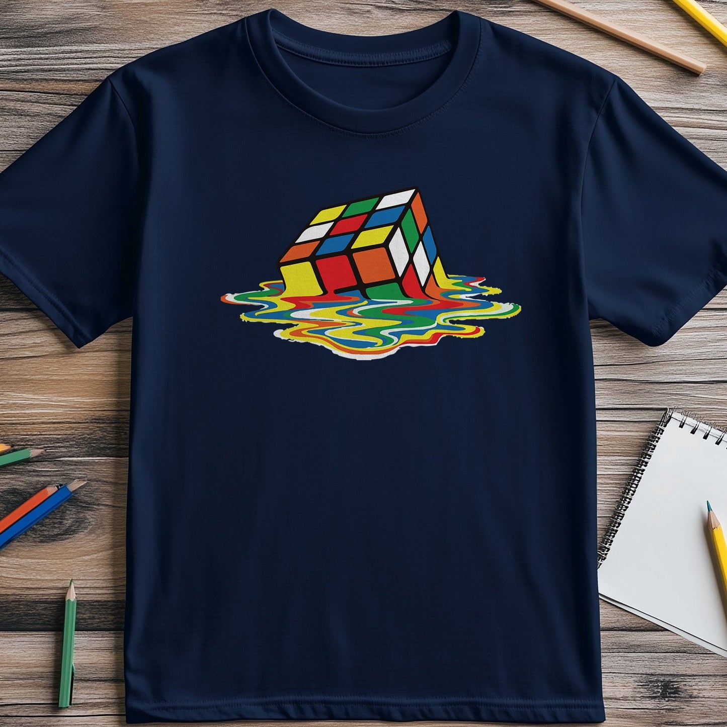 Melted Cube T-Shirt - Funny Rubik's