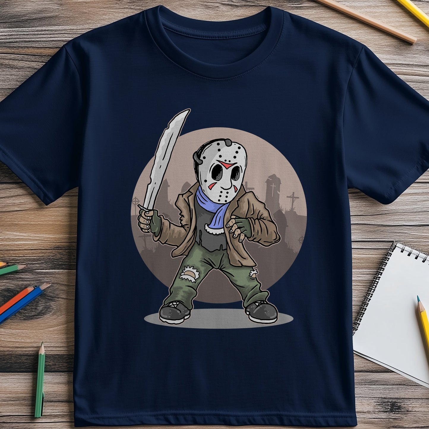 Jason Voorhees Cartoon Halloween T-Shirt