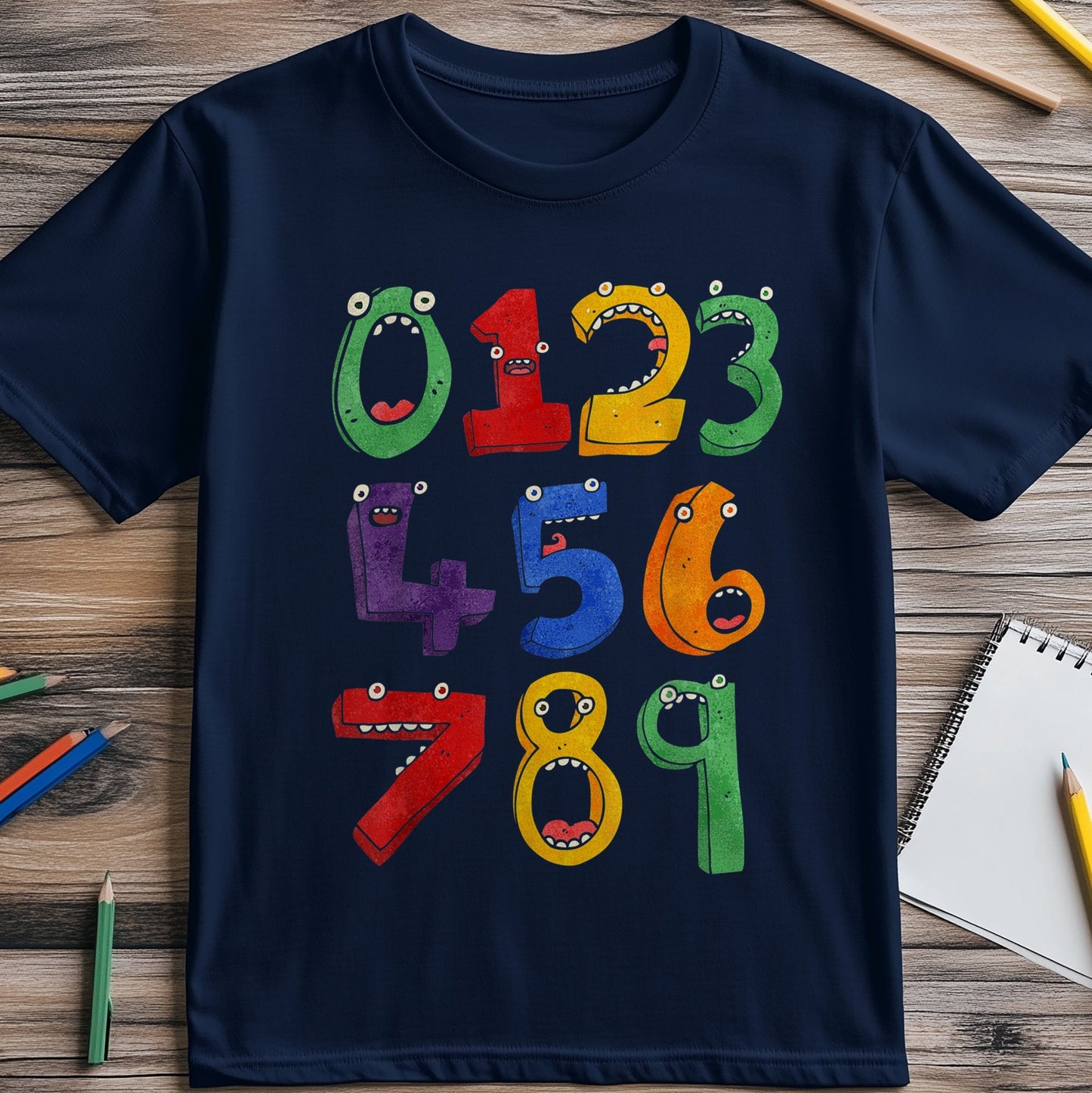 Monster Number Day Math Kids Tee