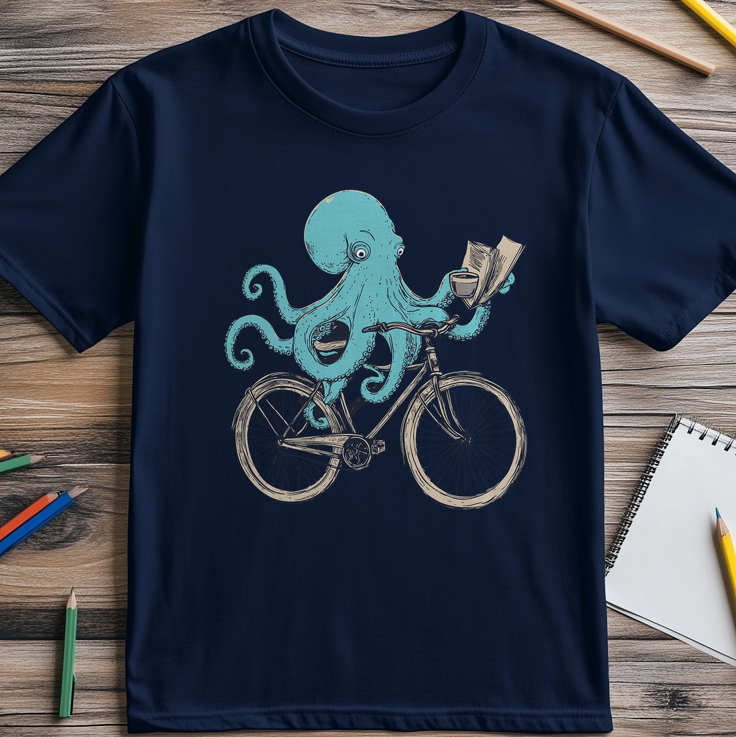 Octobike 1 T-Shirt - Hilarious Octopus