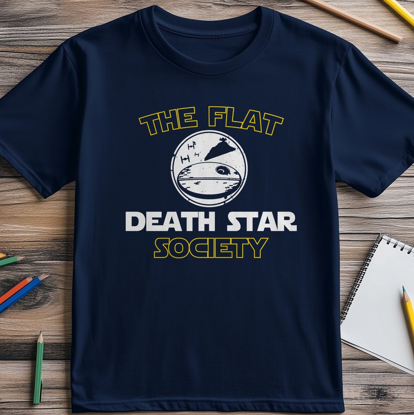 Flat Death Star 2 t-shirt