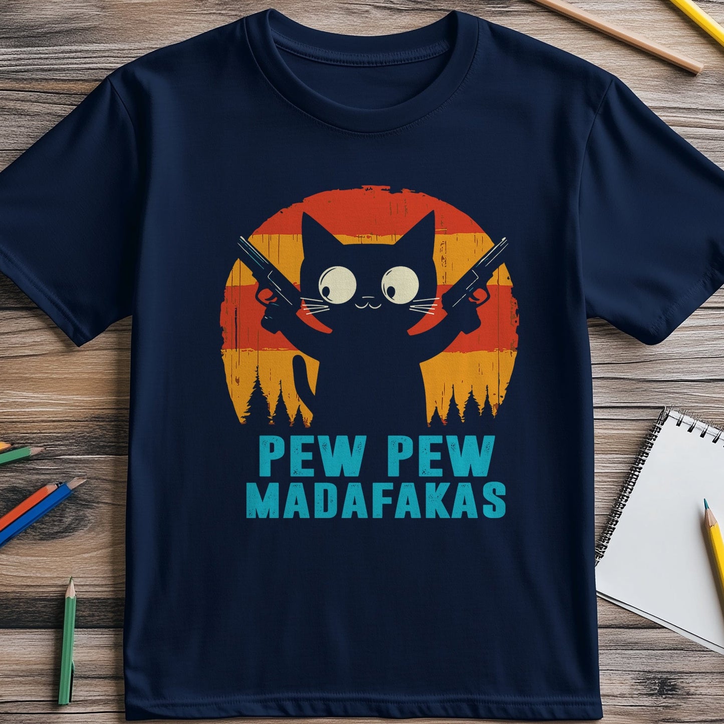 Pew Madafakas 5 Cat T-Shirt