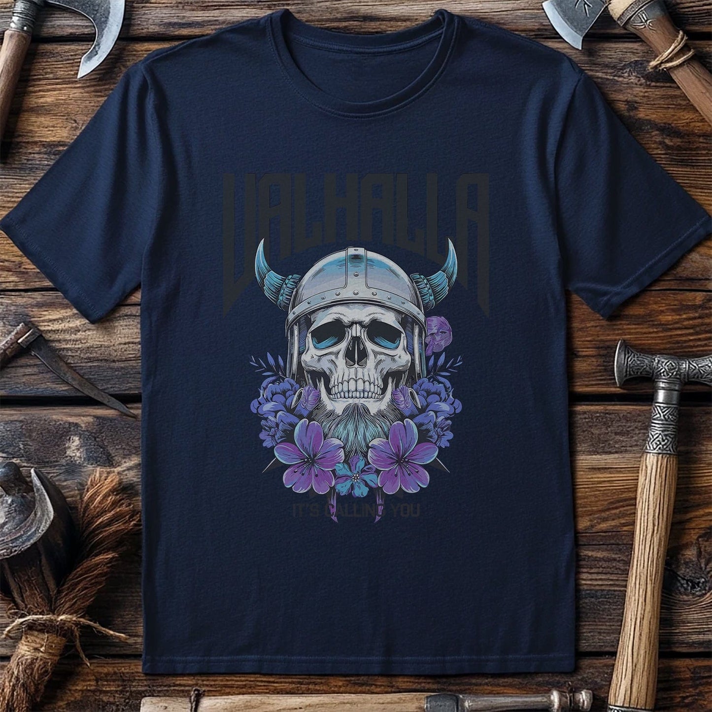 Vikings Nordic84 T-shirt Floral skull