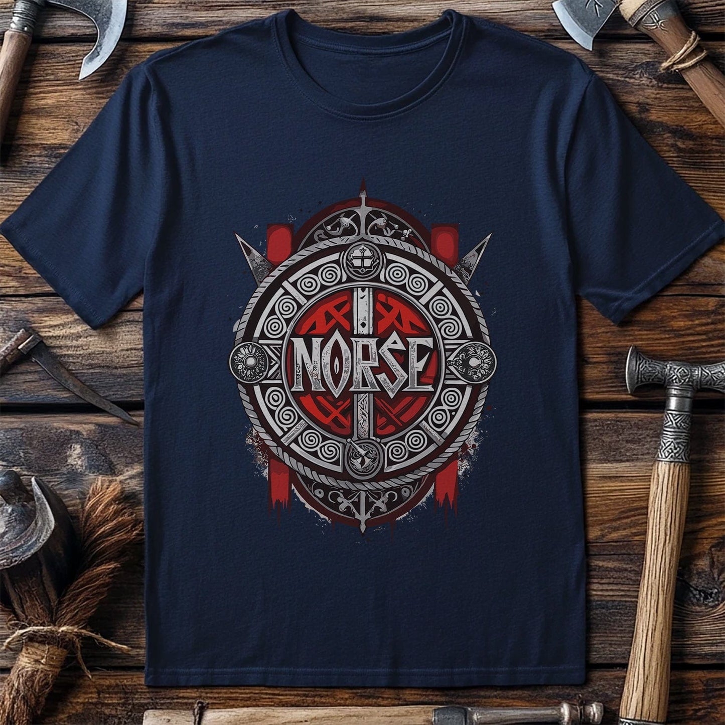 Vikings Nordic65 T-Shirt Norse shield