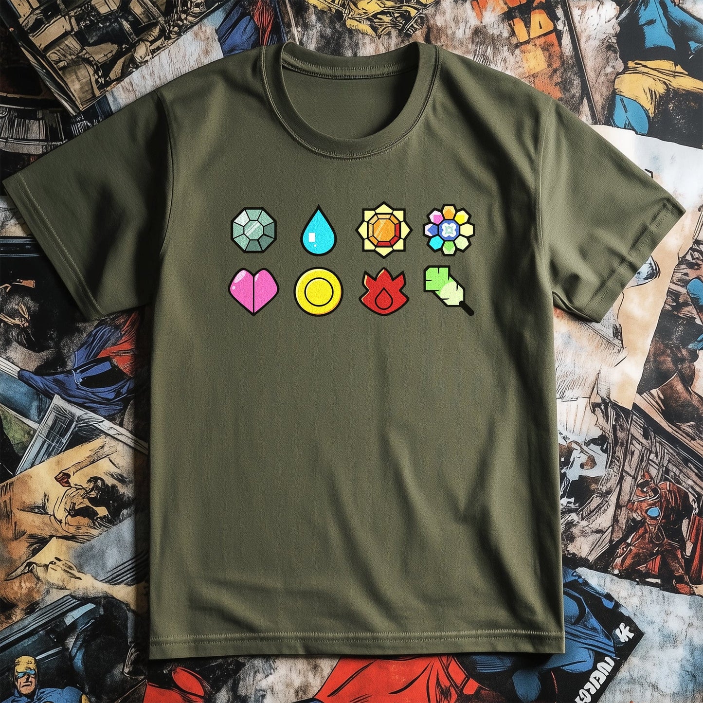 First 8 Badges T-Shirt - Level Up