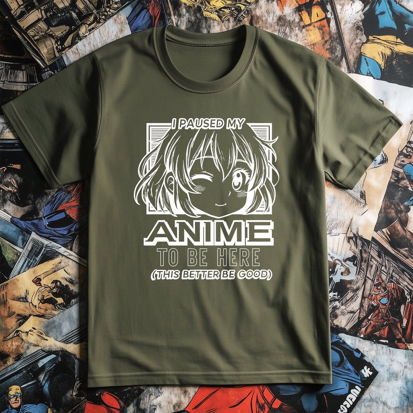 Paused Anime 7 T-Shirt - Funny &