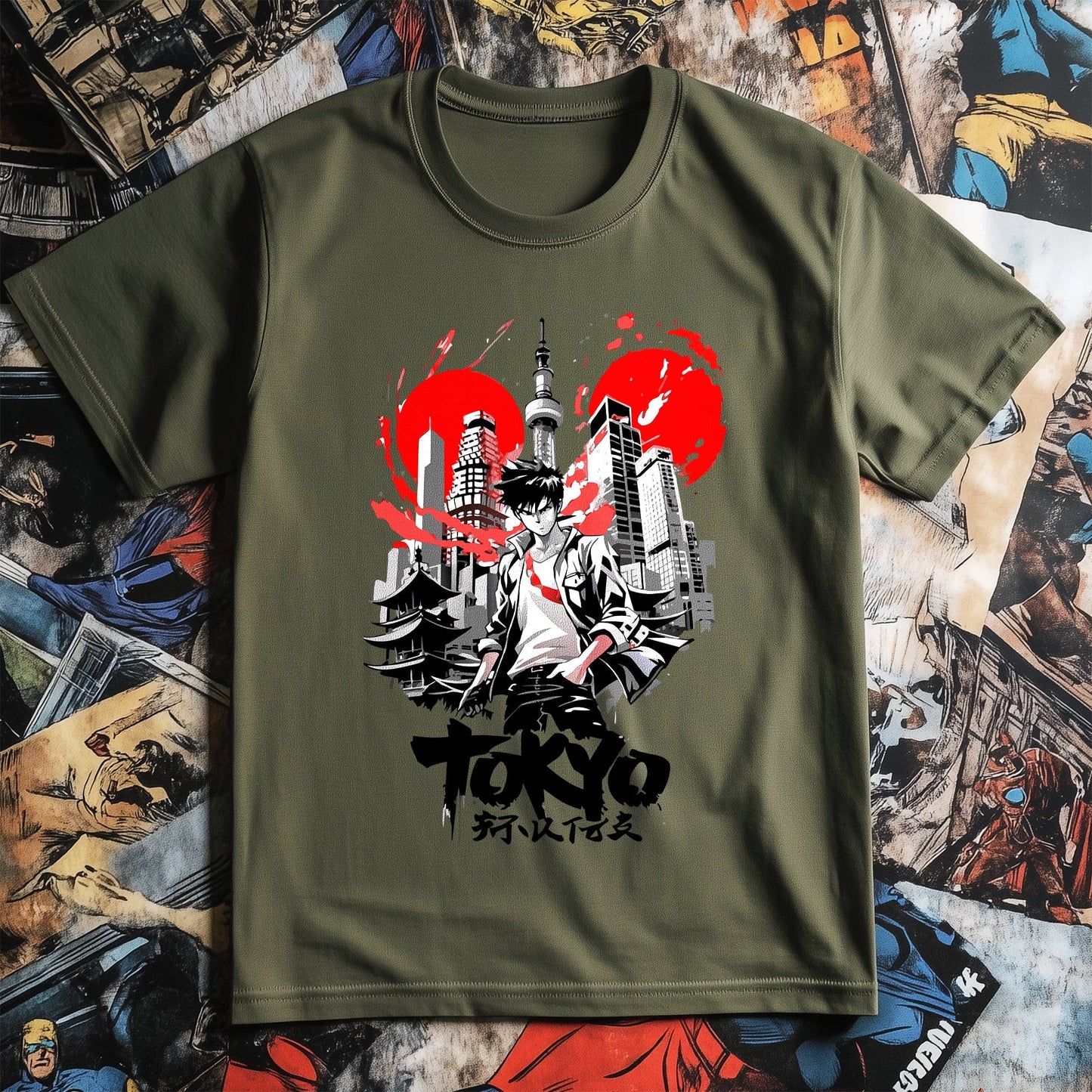 Tokyo Building Man t-shirt Comic