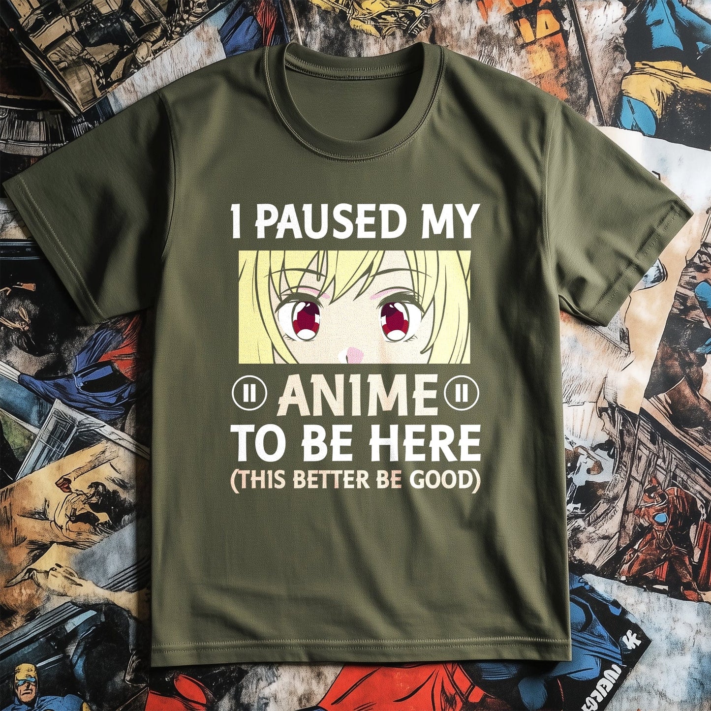 Paused Anime to Be Here t-shirt -