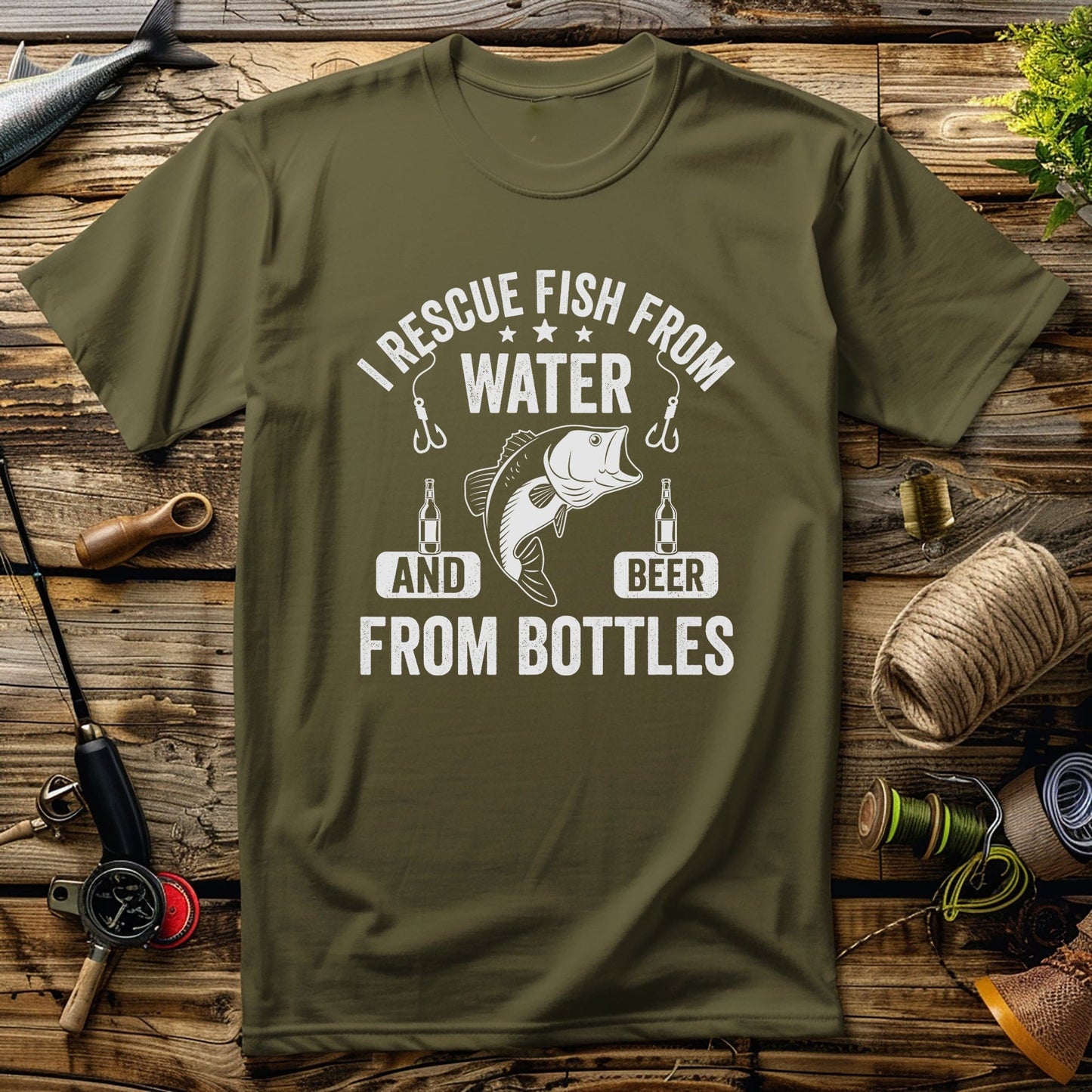 Rescue Fish & Beer 2 T-shirt