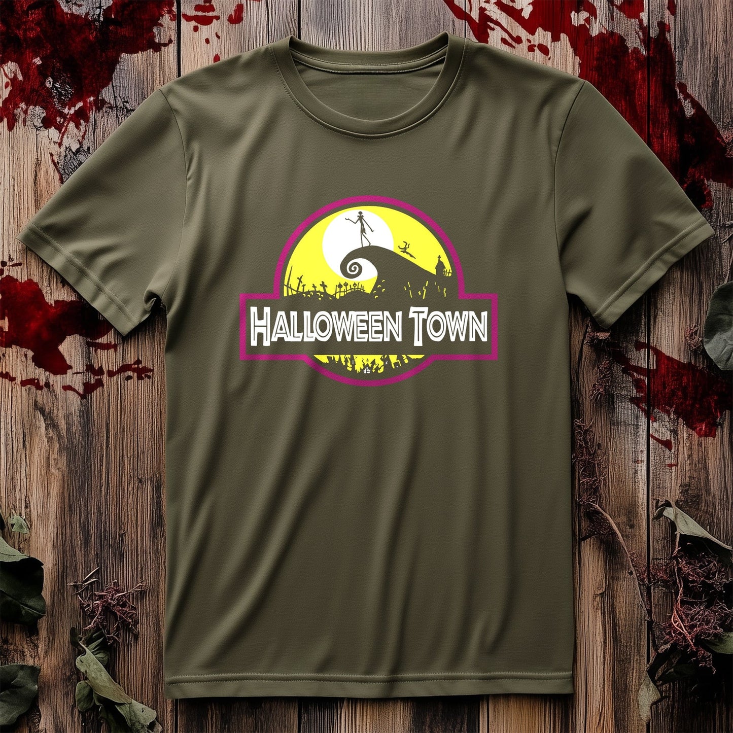 Spooky Jurassic Park Skull & Crossbones Tee