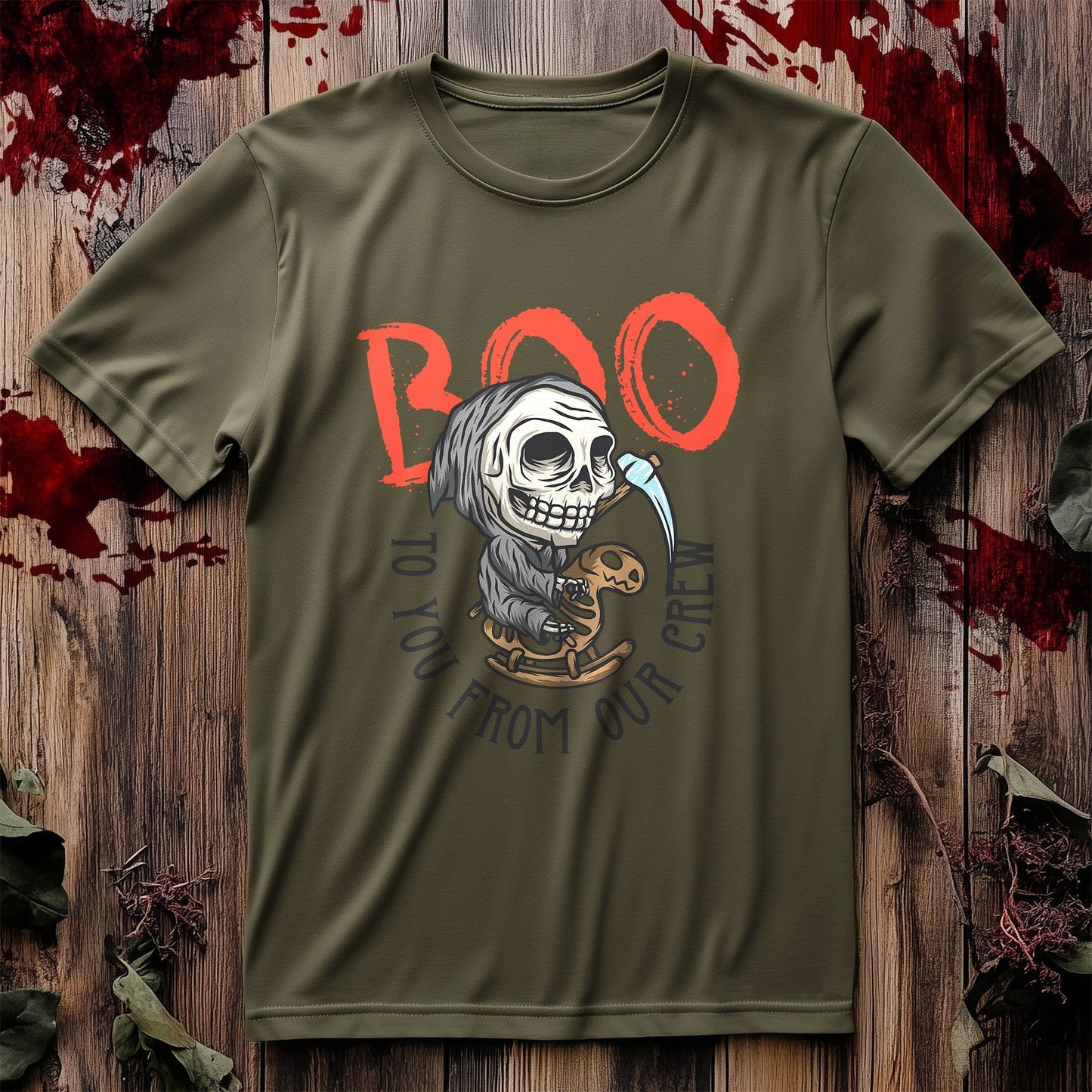 Halloween Skull & Crossbones T-Shirt