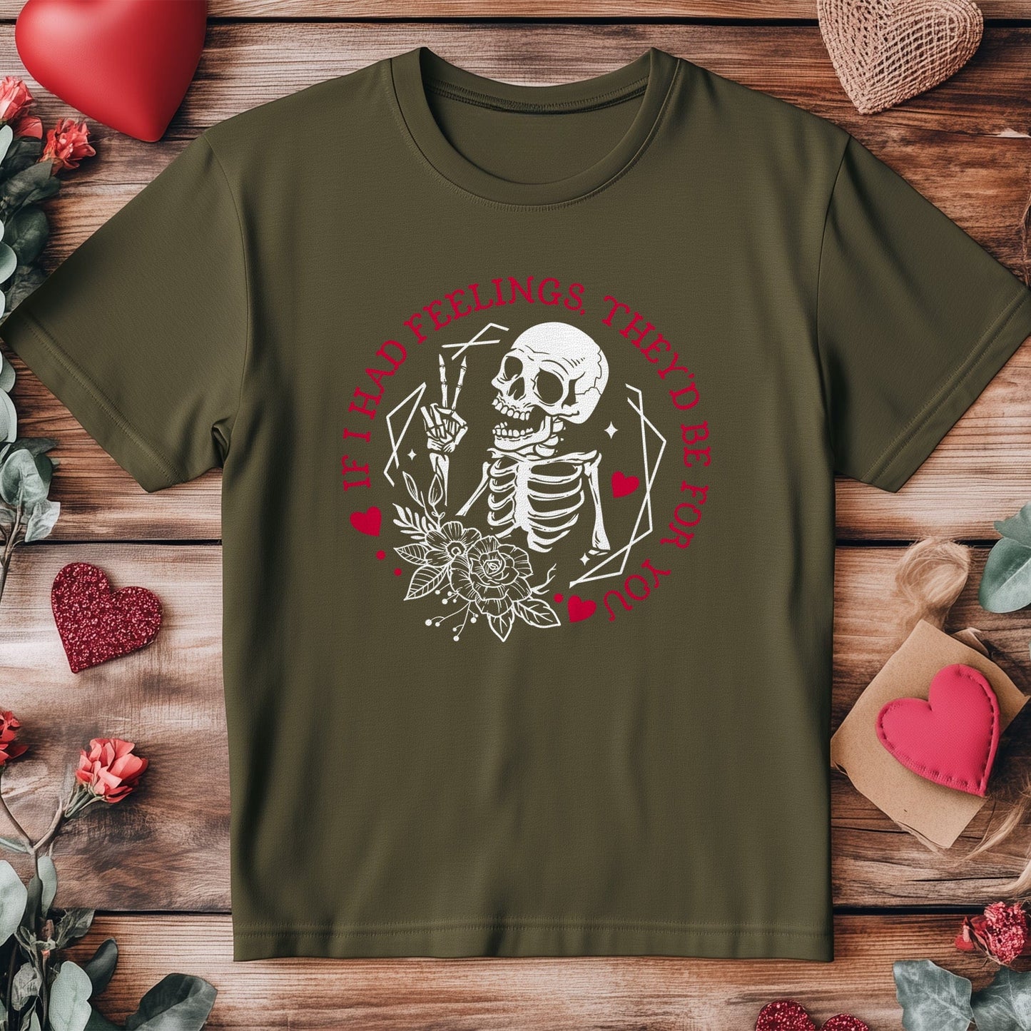 If I Had Feelings 7, Wh2 Skeleton T-Shirt