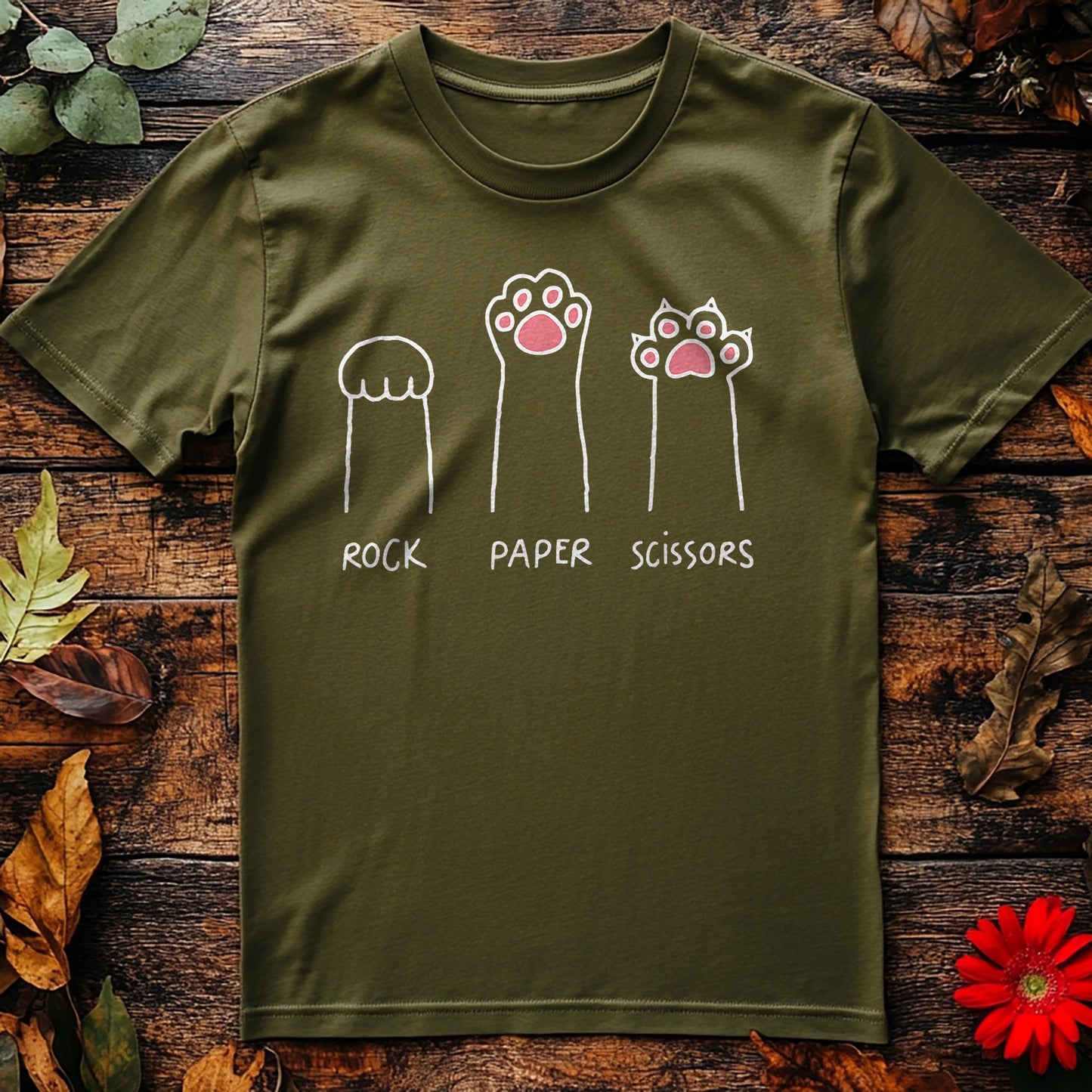 Rock Paper Scissors Cat T-Shirt