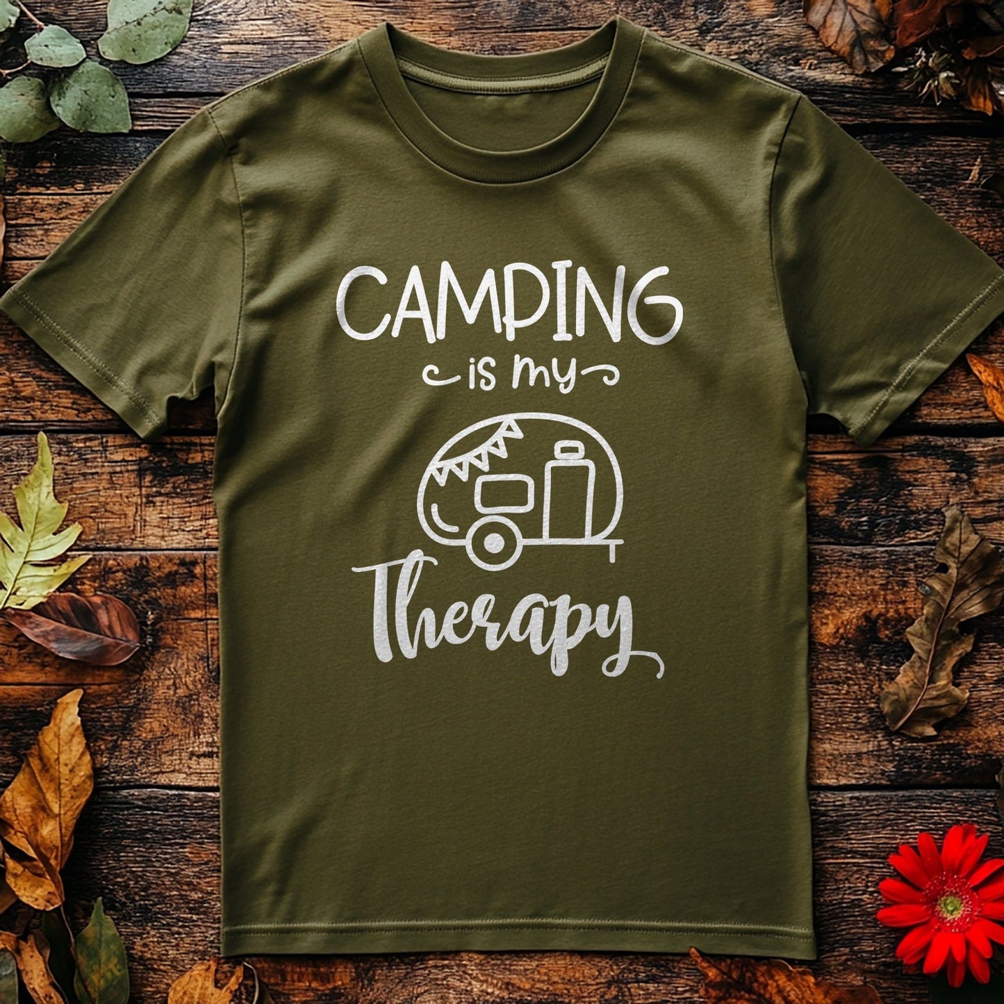 Camping is My Therapy T-Shirt - Laugh