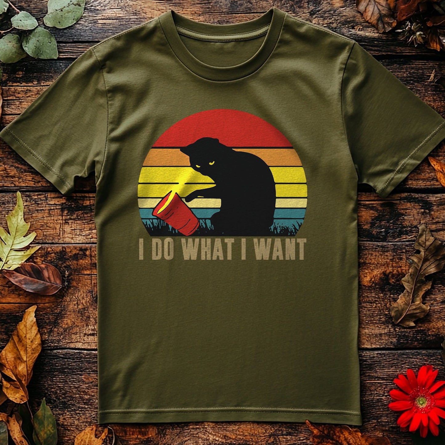 I Do What I Want Black Cat T-Shirt –