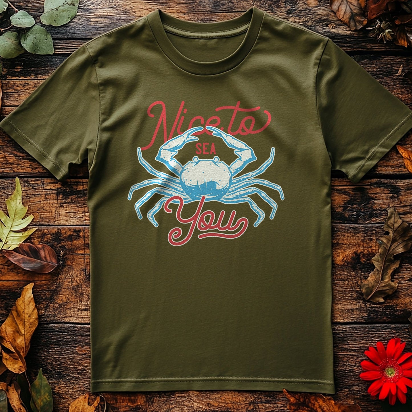 Nice To Sea Crab T-Shirt - Claw-some