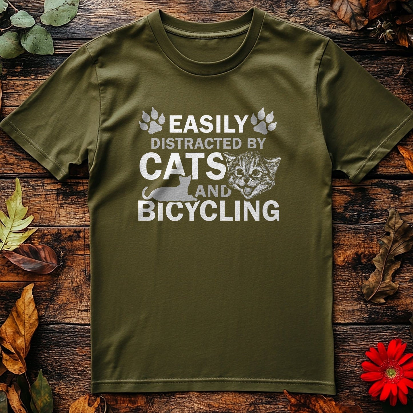 Cycling (281) Cat-tastic T-Shirt -