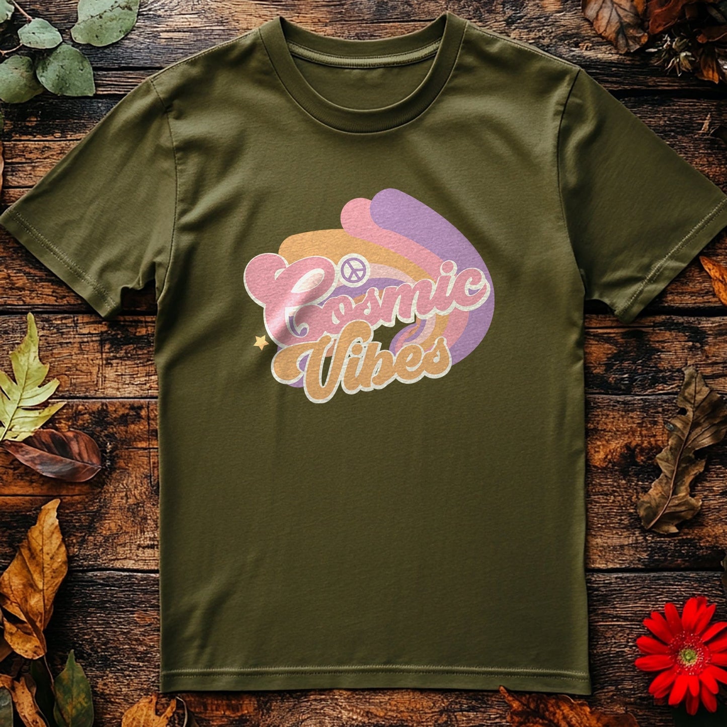 5-01 Cosmic vibes Rainbow T-Shirt