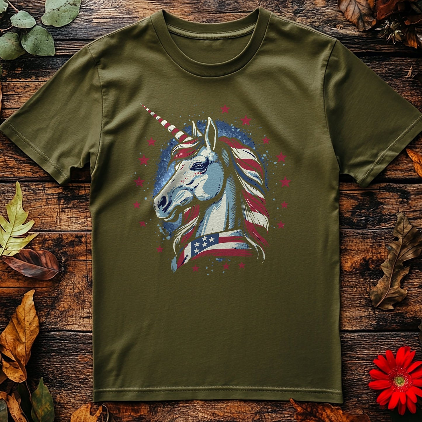 Unicorn Stars and Stripes T-Shirt -