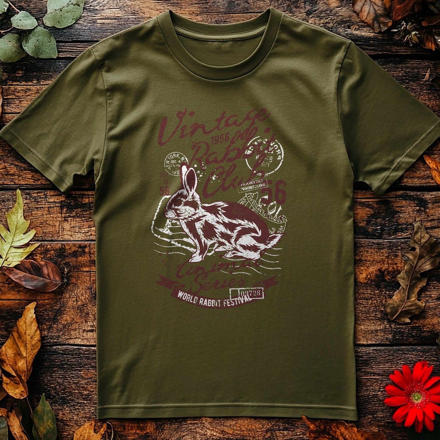 Retro Rabbit Vintage T-shirt - Hoppy