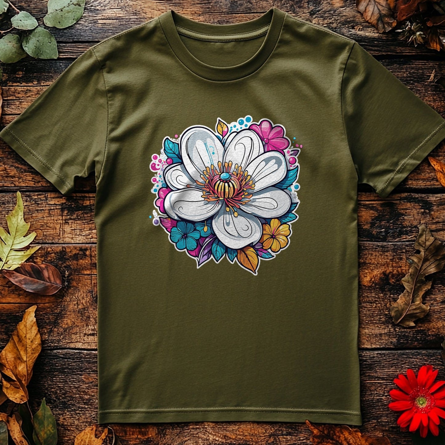Flower4 T-shirt - Blooming with Humor!