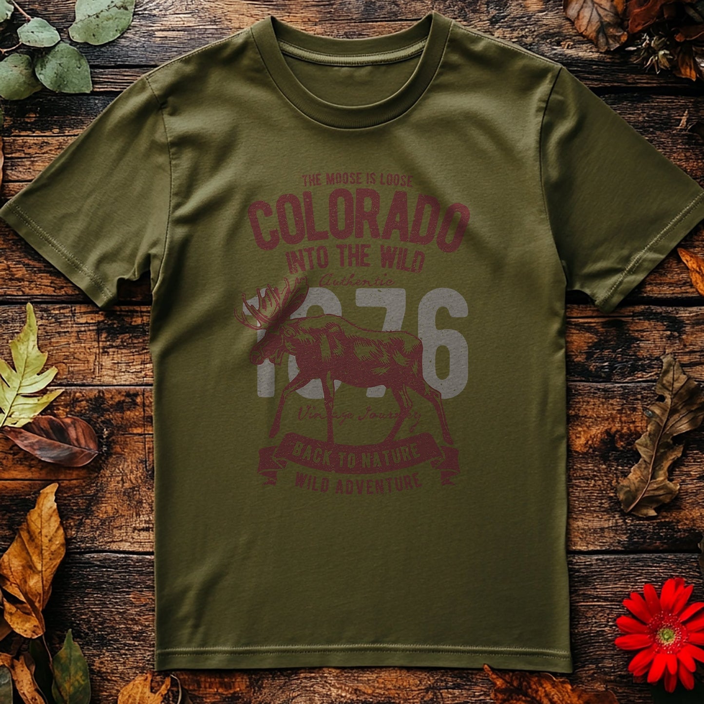 Retro Colorado Moose 1976 T-Shirt -
