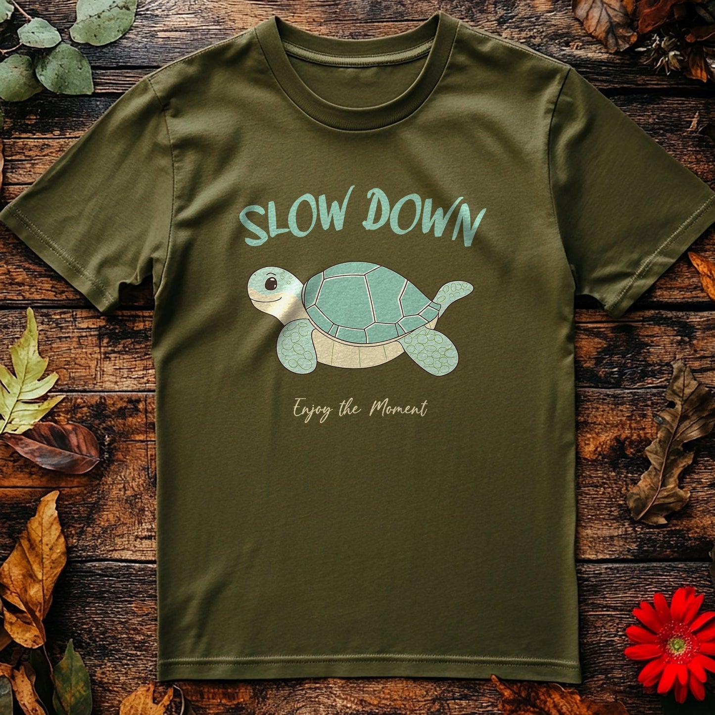 Slow Down 7 T-Shirt - Funny Turtle