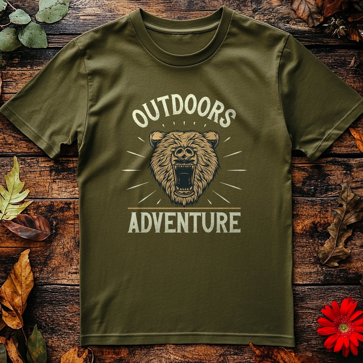 Outdoor_3 Bear Head T-shirt - Funny
