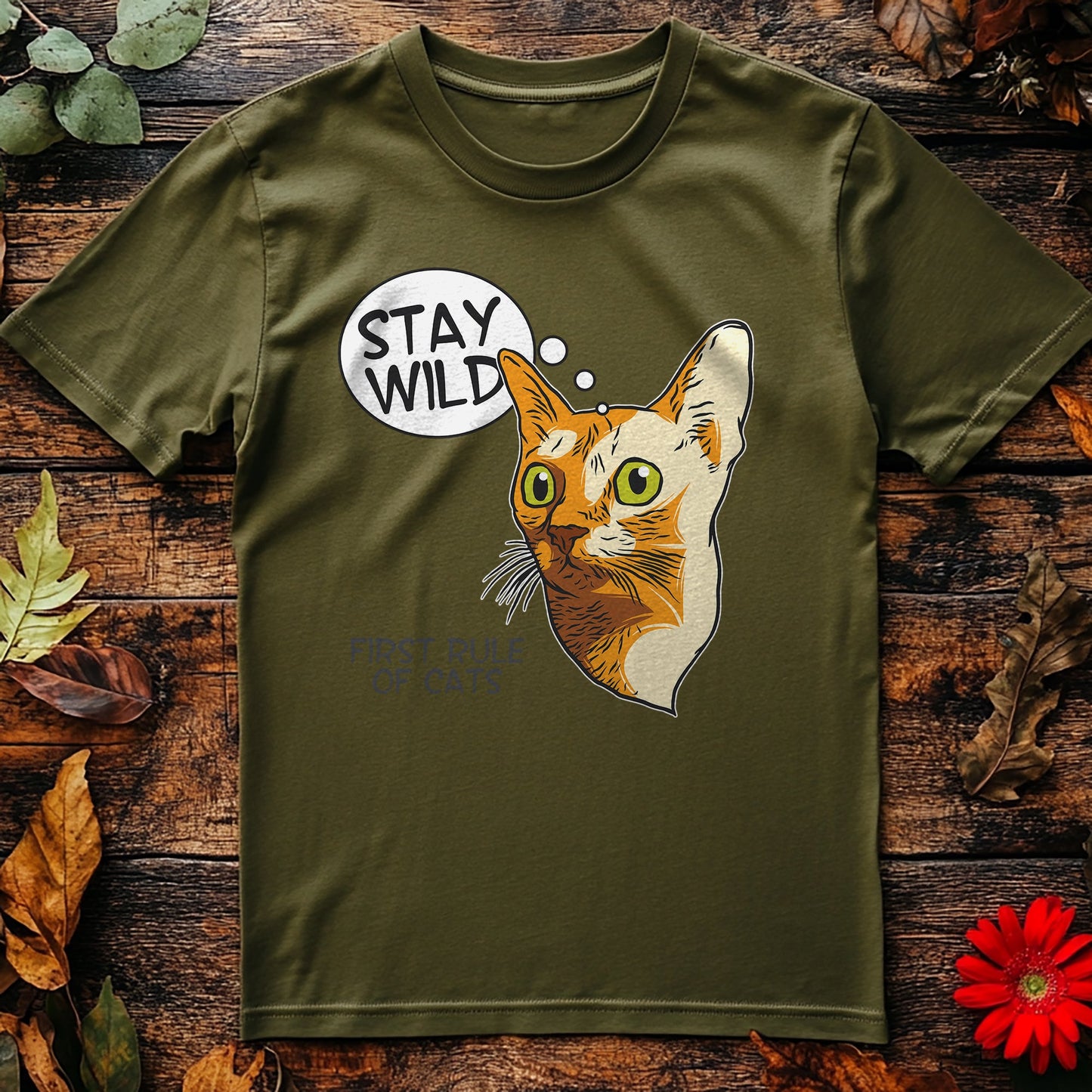 Stay Wild Cat T-shirt - Feline Fun!