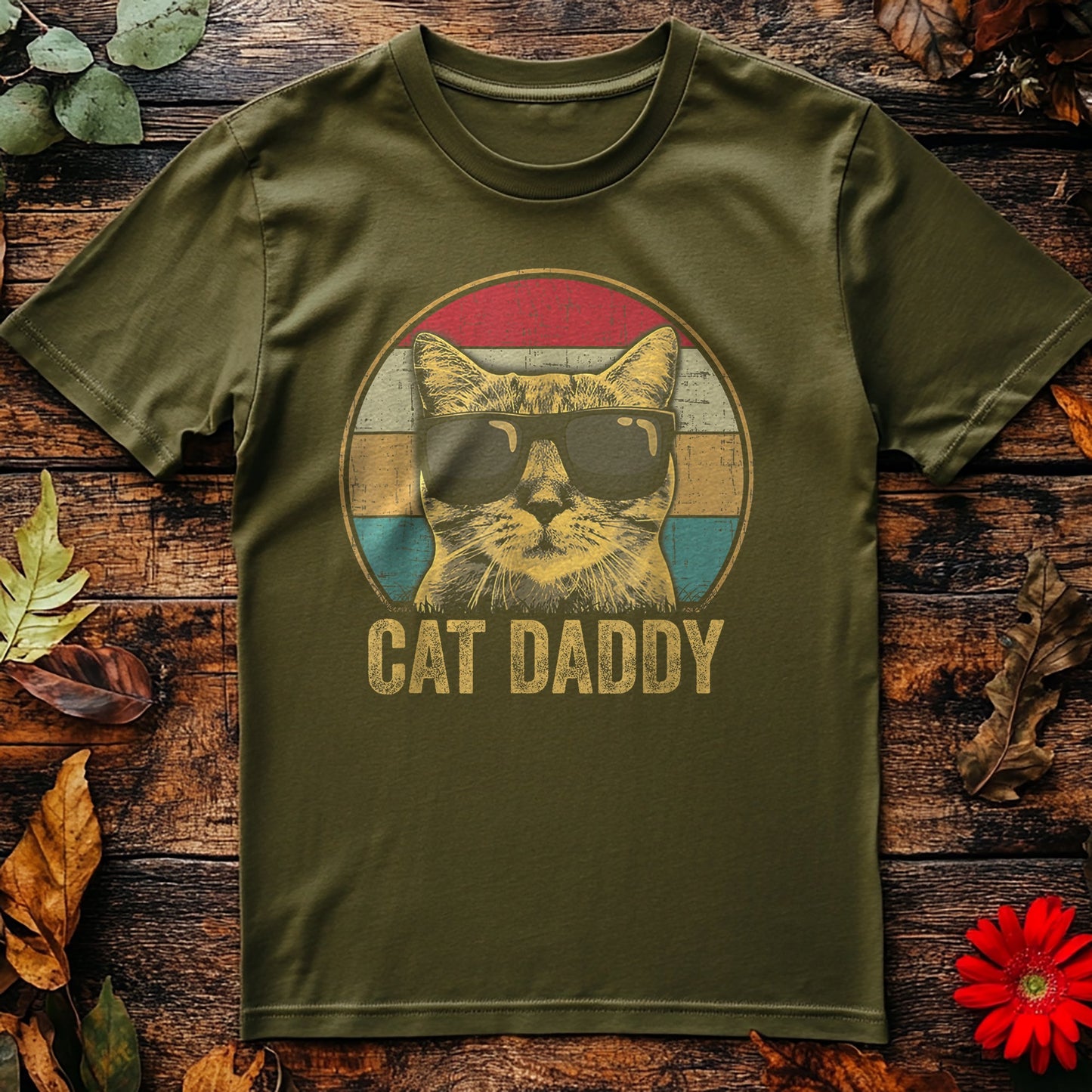 Retro Vintage Best Cat Dad T-Shirt -