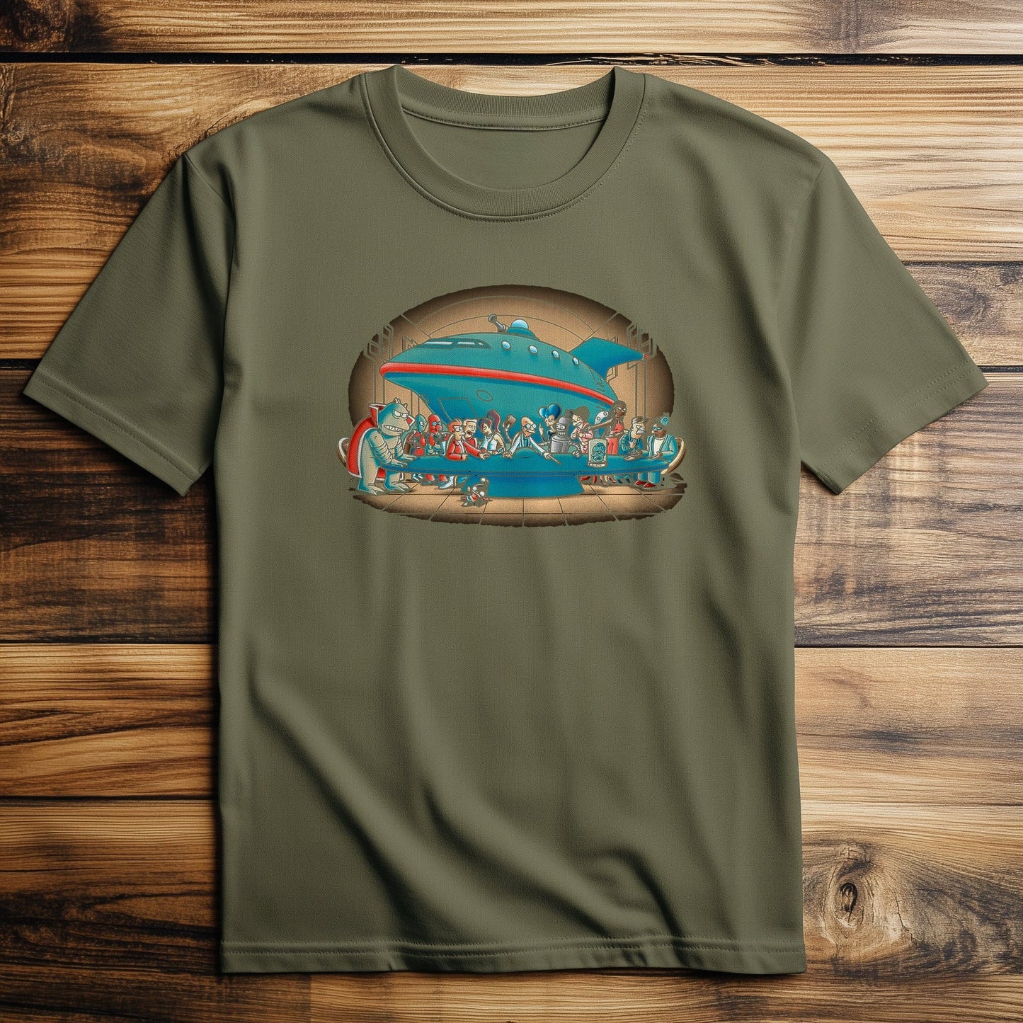 Futurama Crew & Ship T-shirt