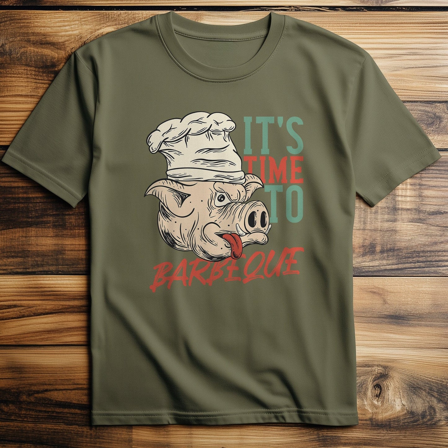 Pig 9 BBQ t-shirt - It's Time to Grill