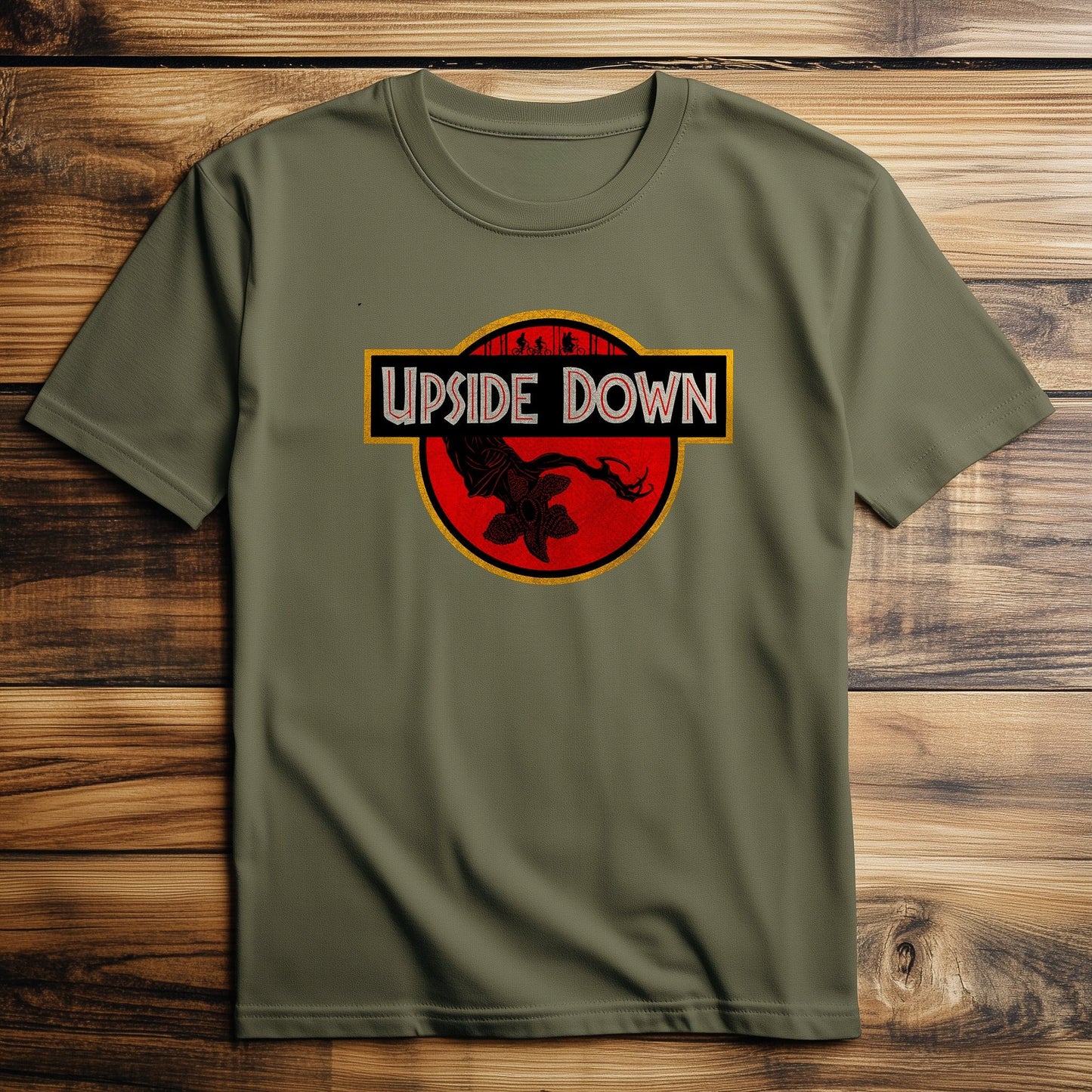 Upside-Down Park Dinosaur T-Shirt