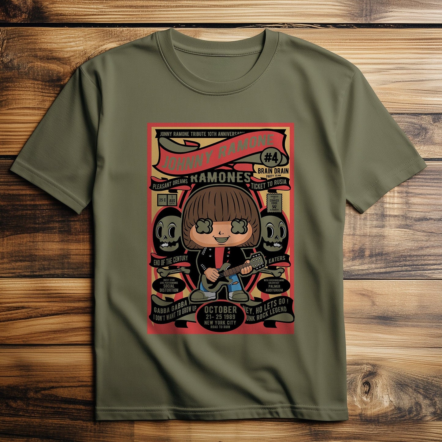 Johnny Ramone T-shirt - Gun Toting